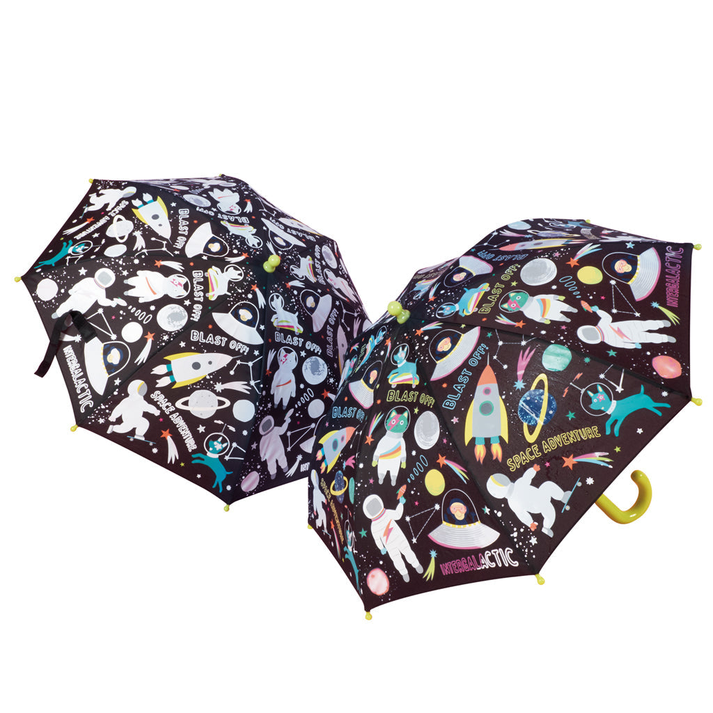3D Paraply som ändrar färg i regnet - Rymden