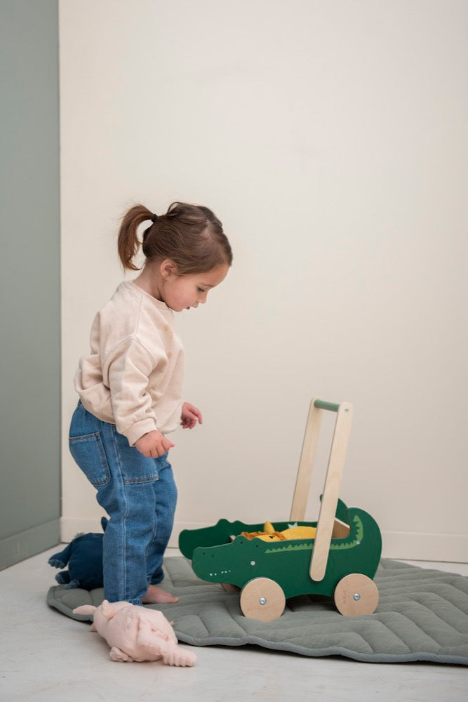 Trävagn - Herr Krokodil