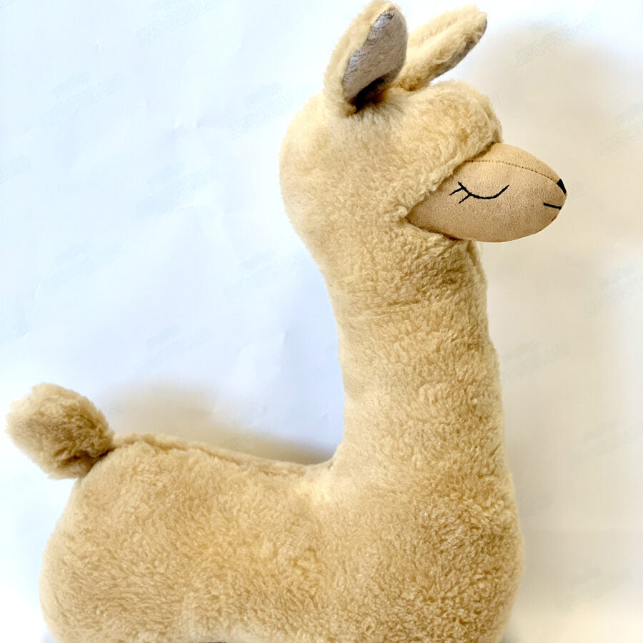 Mjuk leksakskudde Alpaca - Rostig brun