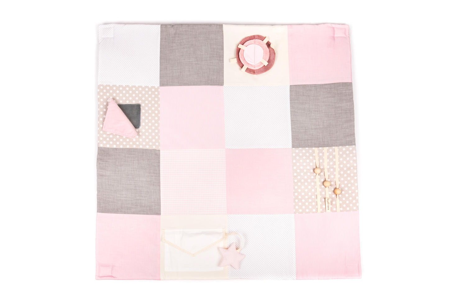 Litet babygym, 100x100 cm - Rosa