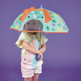 3D Paraply som ändrar färg i regnet - Dinosaurie