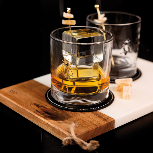 Bee Whisky Glas, set om 4, 250 ml