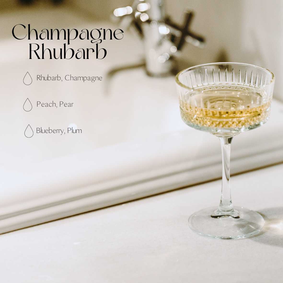 Lyxig rumsdoftspinnar refill, 250ml - Champagne Rabarber