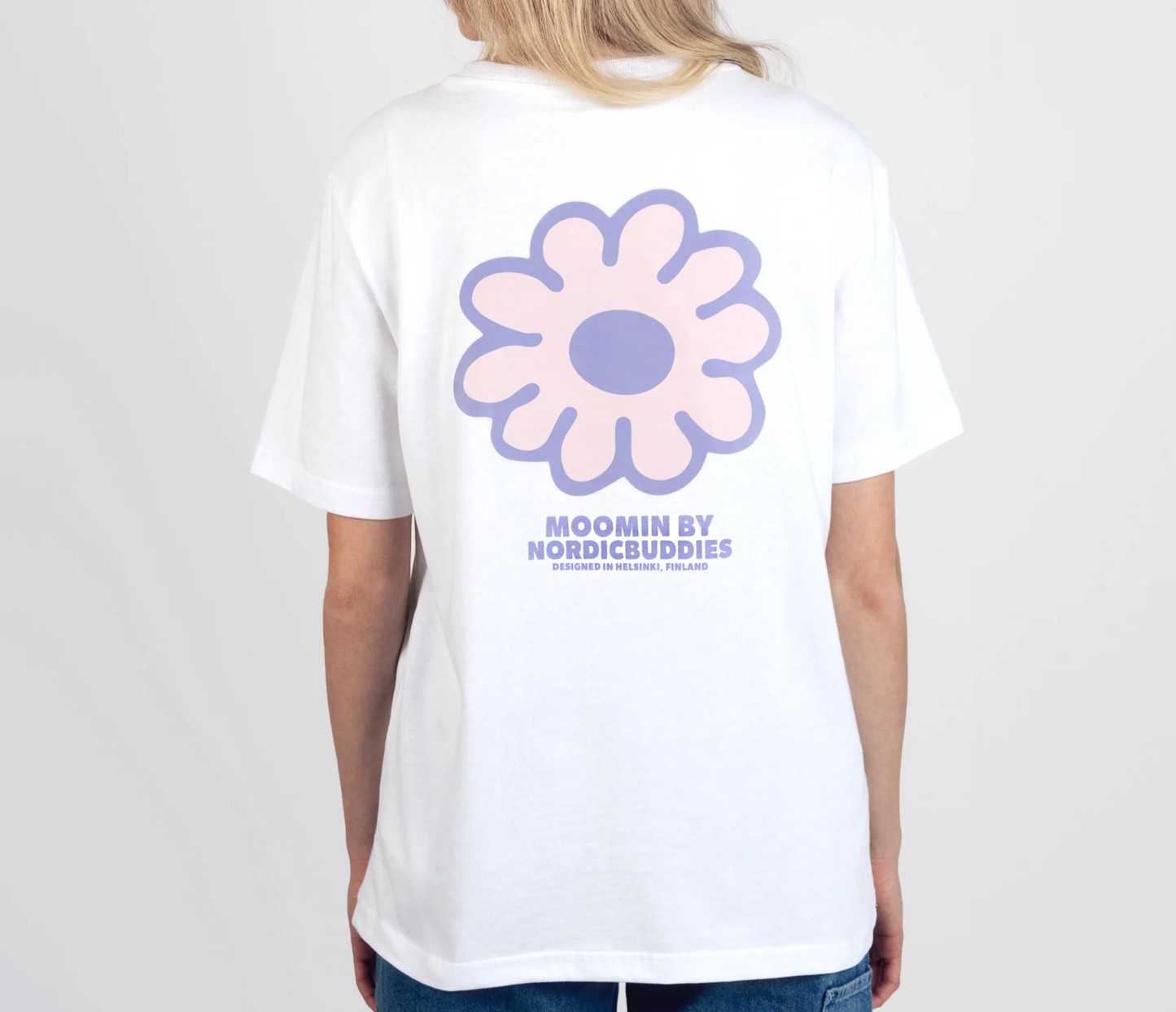 Mumintrollets blomma vardags-T-shirt Dam - Vit