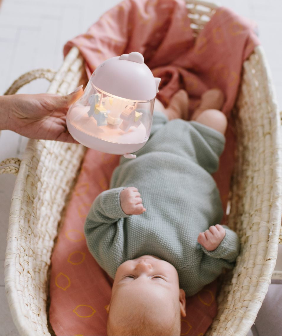 Lampa med karusell och musik - Rosa