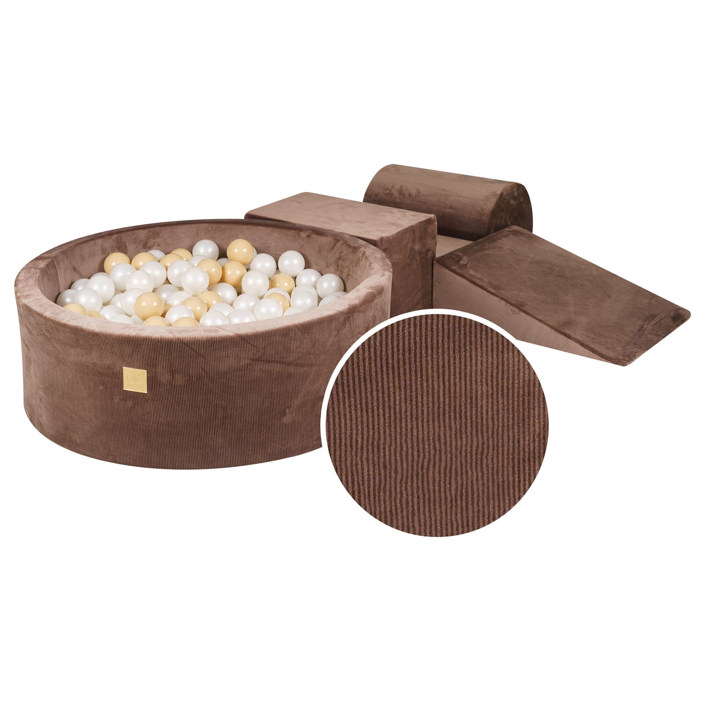 MeowBaby® lekset med bollhav och 3 element - brun