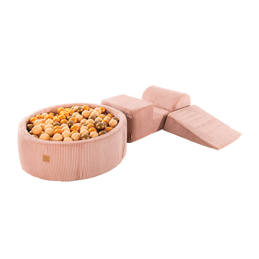 MeowBaby® Lekset med bollhav- Rosa, Beige och guld